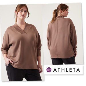 NEW Athleta Clarity V-Neck Plus Size Sweatshirt